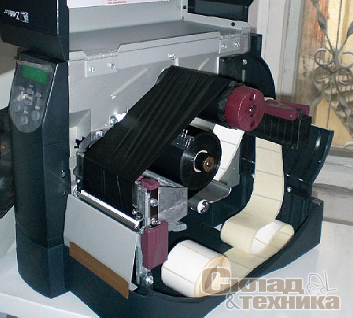 Принтер Zebra Z4M c заправленным восковым риббоном
