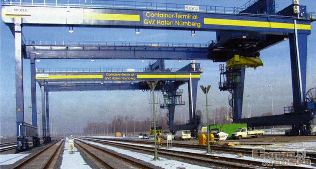 Тримодальная установка перевалки контейнеров фирмы GVZ (порт Нюрнберг-Рот)