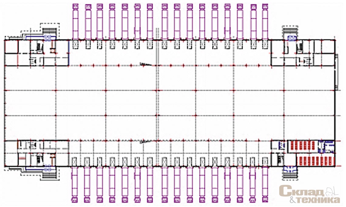 Рис. 11. [b]Склад для кросс-докинга без применения стеллажных конструкций общей площадью порядка 9600 м[sup]2[/sup][/b]