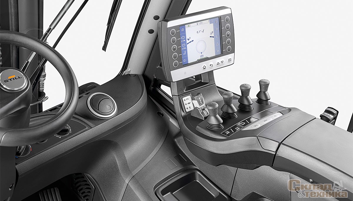Общая концепция управления для всей серии RX: RX 60 предлагает водителю разнообразные опции системы управления для передвижения, точной и безопасной работы с грузами, а также для быстрого переключения направления движения
